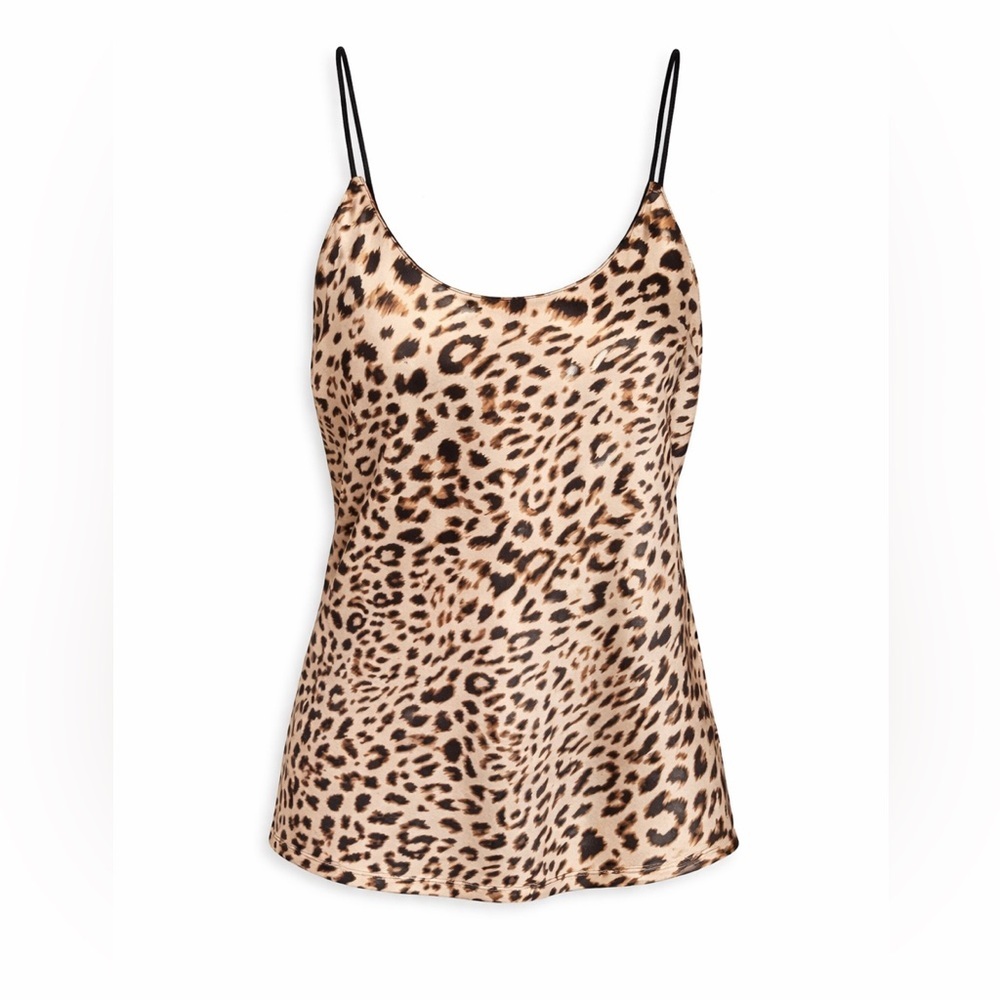 Victoria’s Secret Leopard Tank Top Y2K Satin Cami Animal Print Chic-Medium